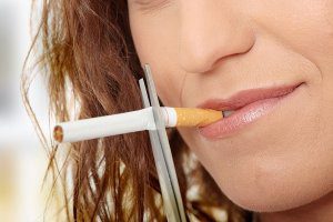 lady stopping smoking