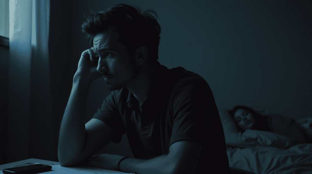 man worrying